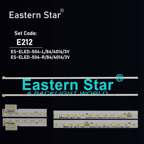 ES-ELED-504, VESTEL 43UD9300, 43UD9350, 17ELB43ALR2 43INCH 4014PKG 84EA L-Type REV0.2 160222 Version 1, 17ELB43ALR2 43INCH 4014PKG 84EA R-Type REV0.2 160222 Version 1, TV LED BAR