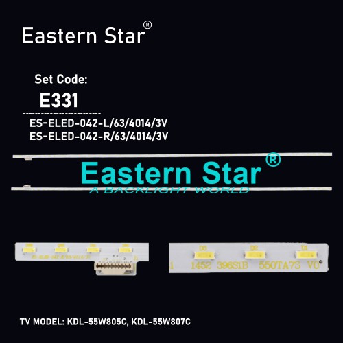 ES-ELED-042, SONY, KDL-55W805C, KDL-55W807C, T550HVF06.0, 74.55T26.001-0-FC1, LB55038 V1_00, LB55038 V0_00, TV LED BAR
