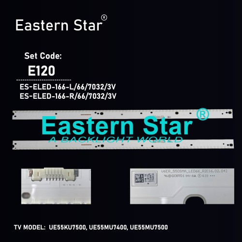 ES-ELED-166, SAMSUNG, UE55KU7500, UE55MU7400, UE55MU7500, S_KU6.4/6.5K_55_SFL70, V6ER_550SMB_LED66_R2, V6ER_550SMA_LED66_R2, TV LED BAR