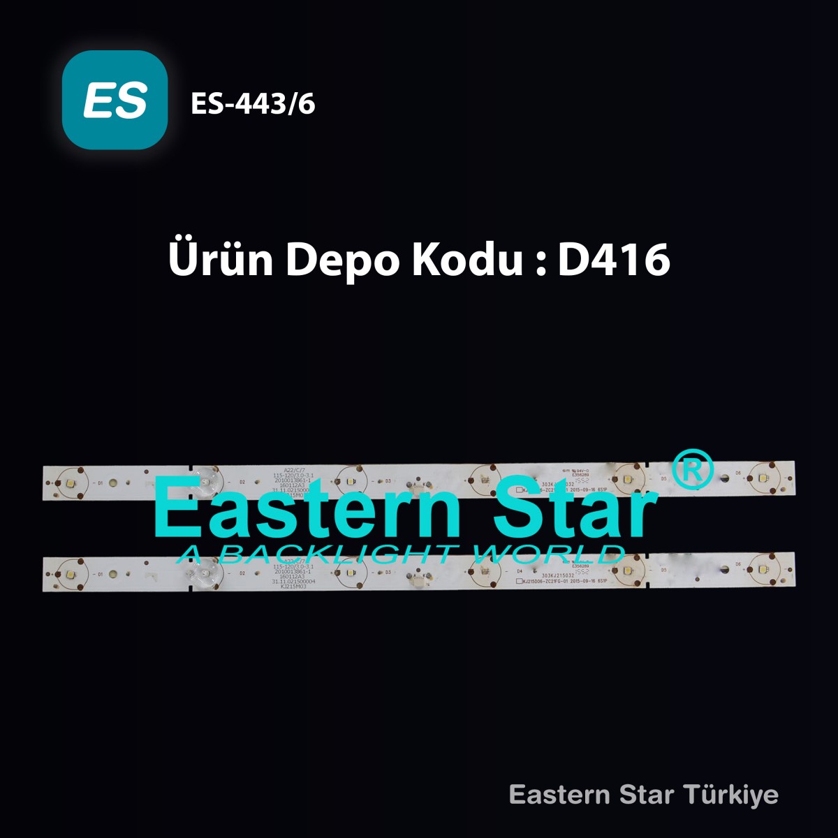 ES-443, AWOX, 2271, 303KJ215032, KJ215D06-ZC21FG-01, KM0215LDAF013, TV LED BAR