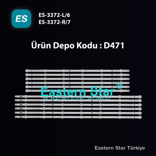 ES-3372, Sunny, SN055LD12AT071-S2F, Axen, AXEN AX055LVST59-AMF, HL-2A550A28-0701R-01 03, HL-2A550A28-0601L-01 A3, 6501L604R00010, 6501L495L00010, 08-55C-3528-604X10-R-0111C, 08-55C-3528-495X10-L-0111C, TV LED BAR