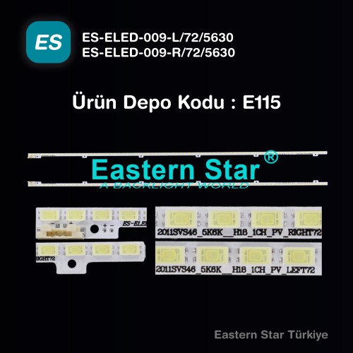 ES-ELED-009, SAMSUNG, BN96-16607A, BN96-16608A, UE46D5000, UE46D5500, UE46D6000, ME46A, 2011SVS46-FHD-5K6K, TV LED BAR