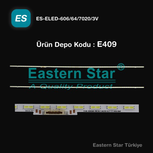 ES-ELED-606, -ORİJİNAL- BN96-52586A, HG65AU800EE, HG65AU800EU, HG65BU800EU, QM65C, UE65AU8000U, UE65AU9000U, UE65BU8000U, UE65BU8100U, UE65BU8500,U UE65CU8000U, UE65CU8100U, UE65CU8500U, S1A8-650SM0-R0, TV LED BAR