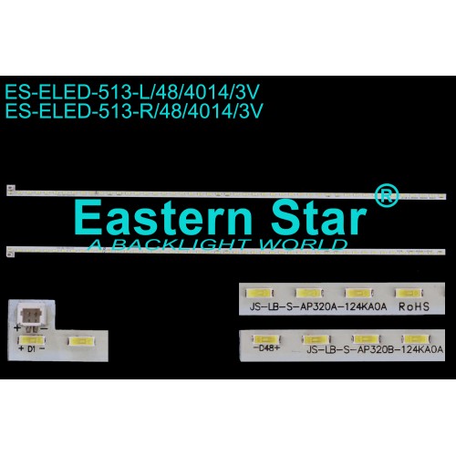 ES-ELED-513, JS-LB-S-AP320A-124KAOA, JS-LB-S-AP320B-124KAOA, TV LED BAR