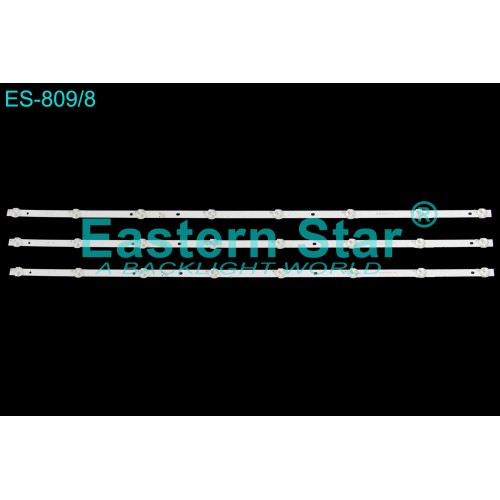ES-809, HRS_SQY43_3X8_2W_MCPCB 12MM_V1, TV LED BAR