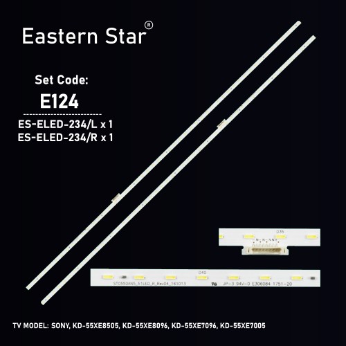 ES-ELED-234, SONY, KD-55XE8505, KD-55XE8096, KD-55XE7096, KD-55XE7005 TV LED BAR, STO550AN5_51LED_R, STO550AP5_51LED_L, TV LED BAR