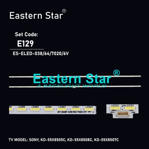 ES-ELED-038, SONY, KD-55X8505C, KD-55X8508C, KD-55X8507C, 75.P3C08G001 YLS_HAN55_7020, SYV5541, LB55042 V1-02 ,TV LED BAR