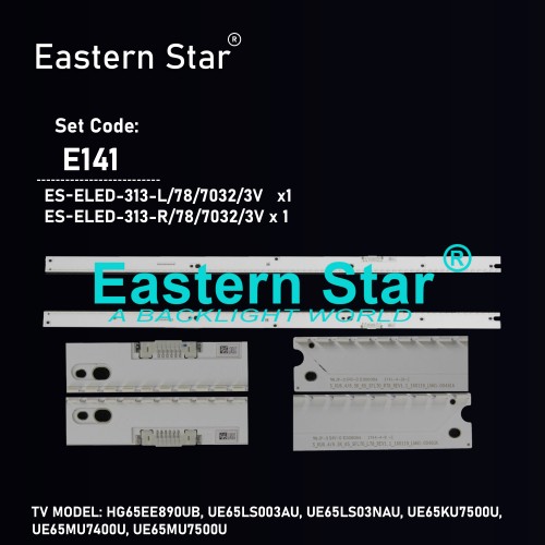 ES-ELED-313, SAMSUNG, BN96-40173A, BN96-40174A, HG65EE890UB, UE65LS003AU, UE65LS03NAU, UE65KU7500U, UE65MU7400U, UE65MU7500U, TV LED BAR