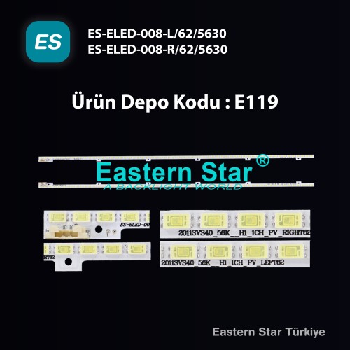 ES-ELED-008, SAMSUNG, BN96-16605A, BN96-16606A, UE40D5000, UE40D5003, UE40D5500, UE40D5800, UE40D6000, TV LED BAR