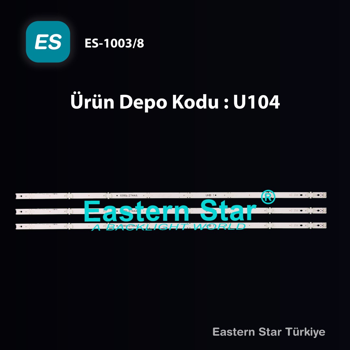 ES-1003, 43UH610V TV LED BAR, 6916L-2744A, 43" V16.5 ART3 2744 Rev0.1 1, LC430DGE-FJM2, TV LED BAR (Orijinal Lens)